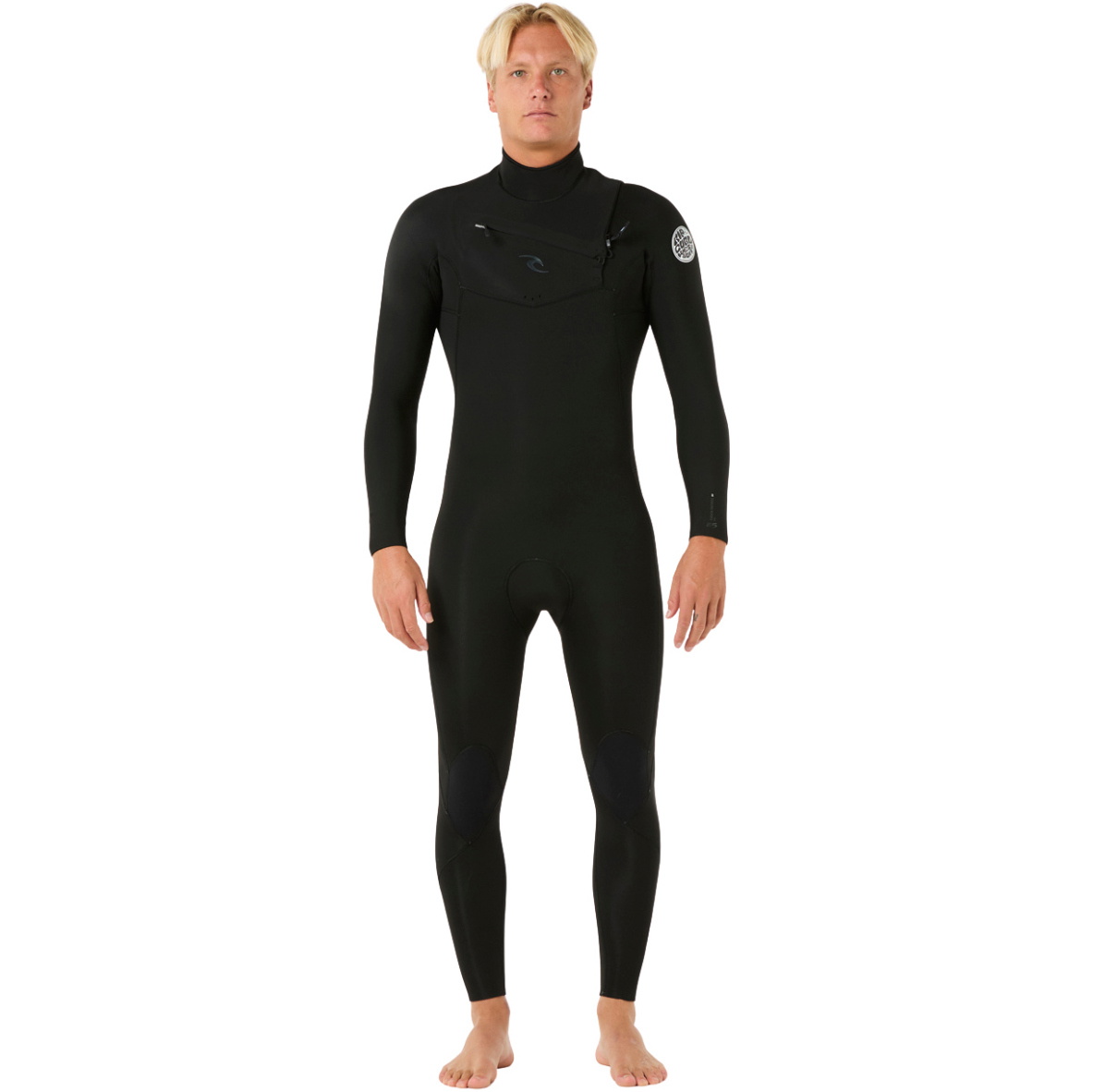 2026 Rip Curl Hommes Dawn Patrol Pro 4/3mm Chest Zip Combinaison Néoprène 16WMFS - Black